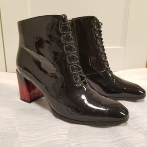 Azura Felisha Bootie Glossy Black Patent Leather Women's 39